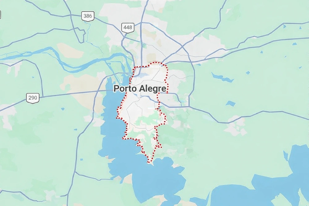 Mapa Regiao De Porto Alegre Rs
